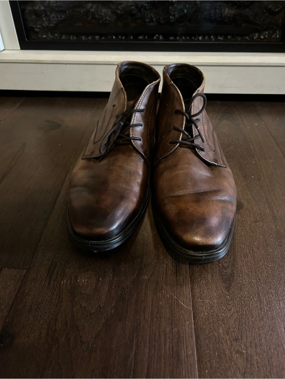 ECCO Melbourne Men's Brown Leather Chukka Dress Boots
